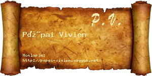 Pápai Vivien névjegykártya